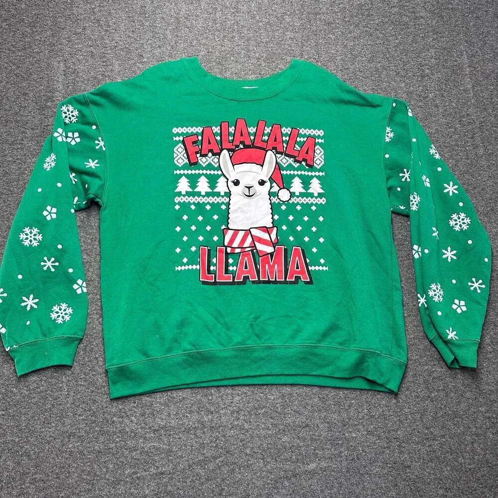 Wound‎ Up Juniors' Fa La La La Llama Holiday Sweatshirt